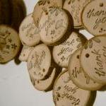 100 Wooden Tree Branch Charms Thank You